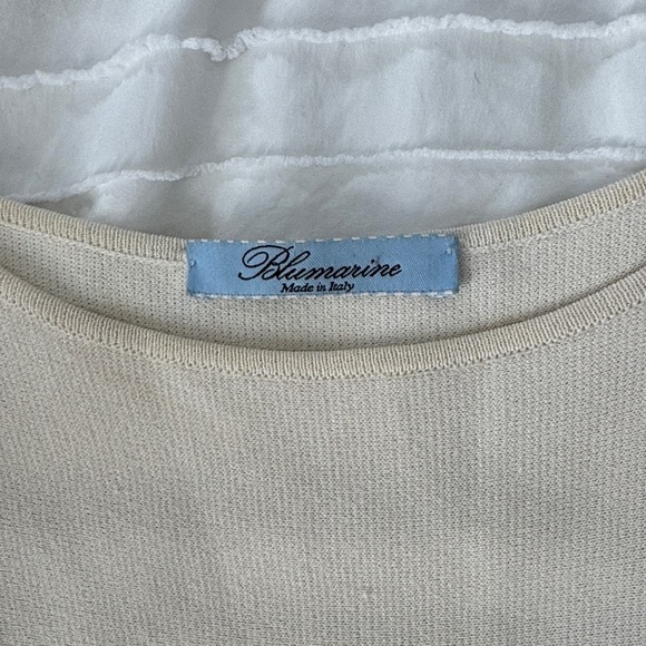 Blumarine Cream Dress with Lace Accents - Picture 4 of 6